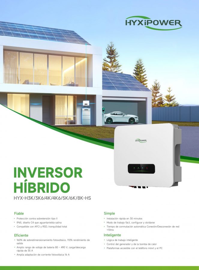 INVERSOR HÍBRIDO MONOFÁSICO DE 4KW HYX-H4K-HS - Imagen 2