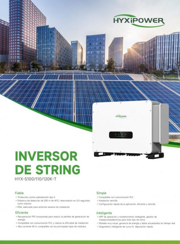 INVERSOR DE RED TRIFÁSICO DE 120KW HYX-S120K-T - Imagen 2
